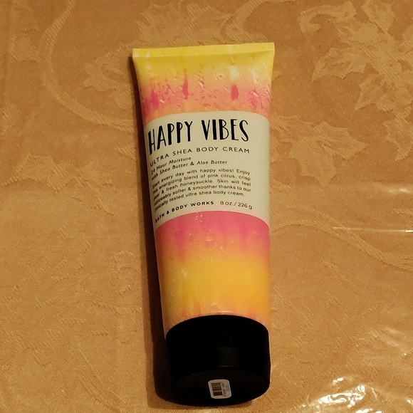 Bath & Body Works Happy Vibes Ultra Shea Body Cream 8 oz Retired (opened) - Picture 6 of 6
